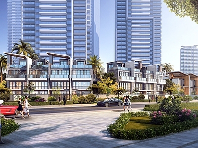 现代别墅外观 多拼别墅 国际化大社区 现代别墅外观 复合型大社区 高层住宅