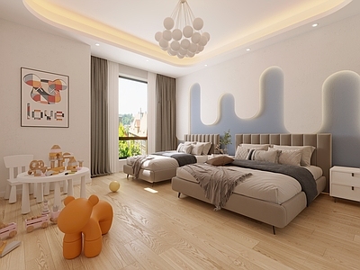 现代民宿客房 亲子房