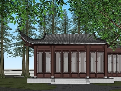 中式新中式古建筑 中式古建筑 歇山
