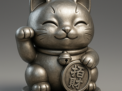 现代新中式其他摆件 招财猫 招财进宝