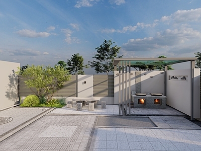 现代乡村庭院 庭院