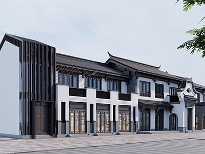新中式现代商业街 商业 民宿 酒店 餐饮