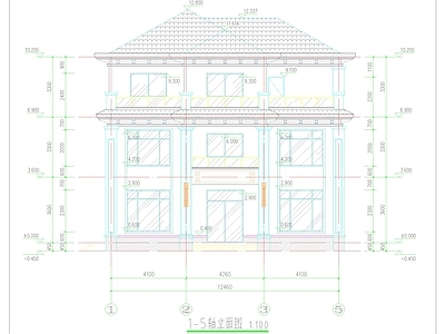 新中式现代别墅建筑 三层别墅 小别墅 农村别墅 自建房 独栋别墅 施工图
