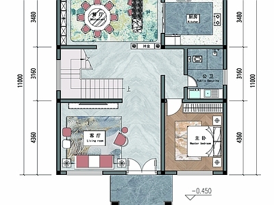 现代别墅建筑 二层别墅 自建房 小别墅 施工图