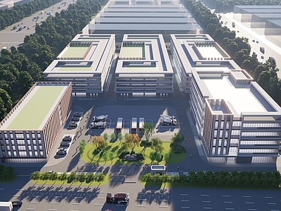 现代简约研发厂房 产业园 工业园区