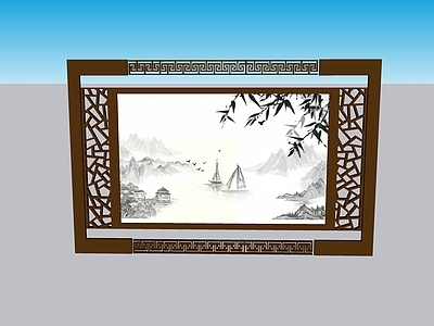 新中式屏风 镂空屏风