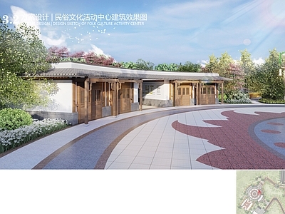 现代新中式其他公共建筑 民俗广场活动中心 民俗文化中心 活动中心 公共活动建筑 民俗建筑 施工图