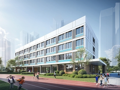 现代学校外观 现代学校