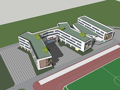 现代学校建筑 教学楼学校
