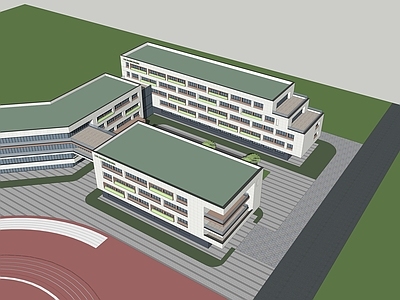 现代学校建筑 教学楼学校