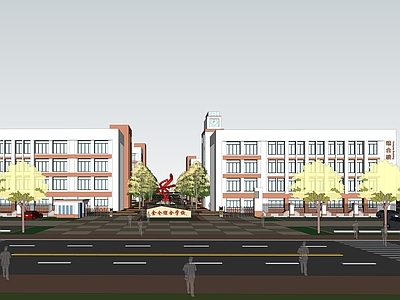现代学校建筑 教学楼学校