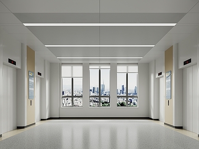 现代医院 医院电梯厅 现代