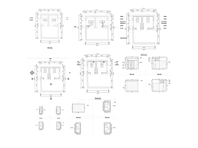 现代其他公共建筑 公共卫生间 乡村卫生间 景区卫生间 施工图