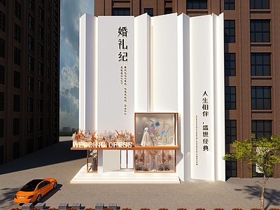 现代门头 婚纱店门头 摄影店门头