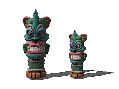 现代其他景观小品 图腾柱