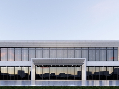 现代简约体育建筑 社区体育馆 嵌入式体育馆 社区中心 农贸市场