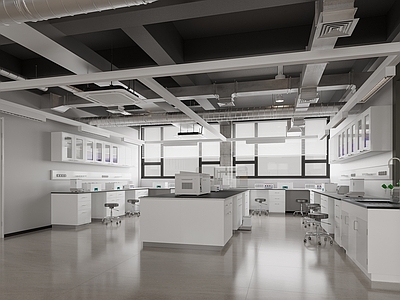 现代工业实验室 实验室 工业风 现代风格 实验器材