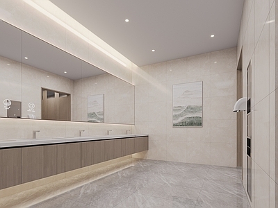 现代公共卫生间 现代公共卫生间 卫生间