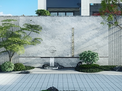 现代新中式别墅庭院 样板区庭院 花园庭院 宋式庭院 新中式庭院