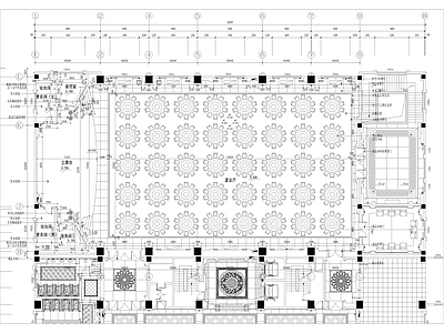 酒店宴会厅 宴会厅 平面图 主席台 施工图