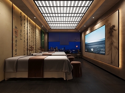 新中式足浴店 足浴包间 新中式包房