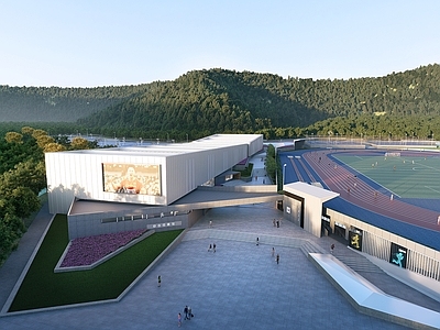 现代体育建筑 学校小型径赛场馆