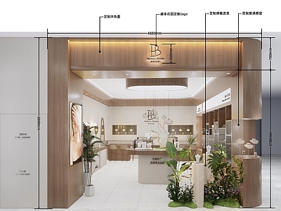 轻奢复古珠宝店 轻奢风 复古 珠宝 商场店 施工图