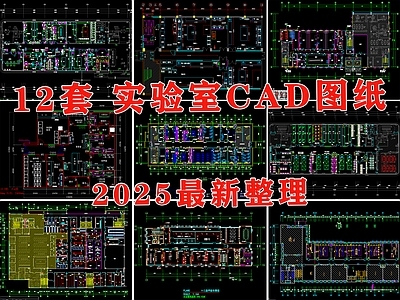 现代实验室 净化实验室 检测实验室 科研实验室 研发室 化学实验室 施工图