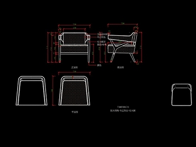现代中古家具图库 家具图块 施工图