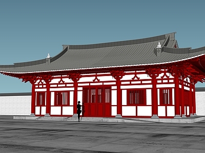 中式复古古建筑 唐朝歇山顶建筑 唐代建筑 唐代歇山顶 唐代殿楼