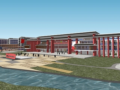 现代学校建筑 市党校建筑 党校建筑规划 大型党校