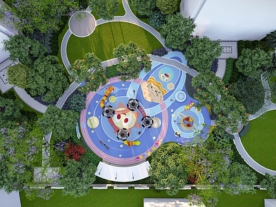 现代儿童游乐空间 现代儿童游乐空间 儿童区 全龄化儿童区 儿童器材组合 儿童乐园儿童主题