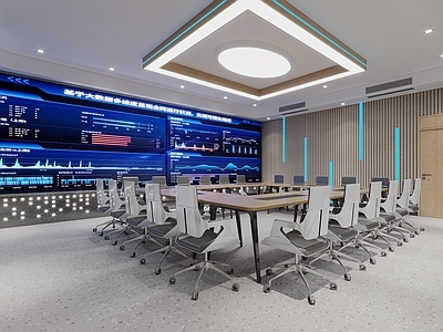 现代其他办公空间 指挥室 情报室