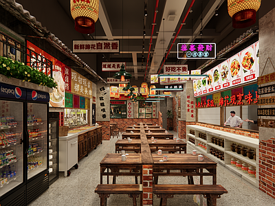 新中式中式中餐厅 新中式市井小碗菜 新中式中餐厅 中餐厅明档