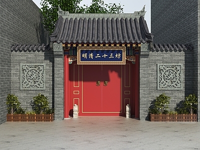 中式门头 中式门头 中式屋檐招牌 明清门头招牌 中式屋檐 门头设计