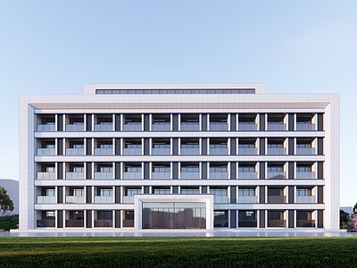 现代简约小公建 厂区宿舍 学校宿舍 宿舍 办公