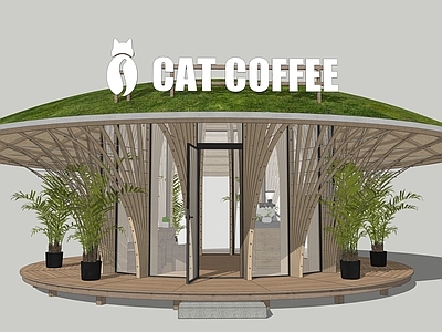 现代咖啡厅 蘑菇咖啡屋 森林系咖啡馆 创意奶茶店 营地咖啡屋 集市咖啡屋