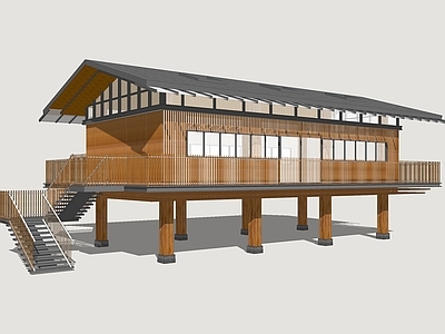 现代木屋 滨水木屋 游客服务中心 书店建筑 咖啡吧建筑
