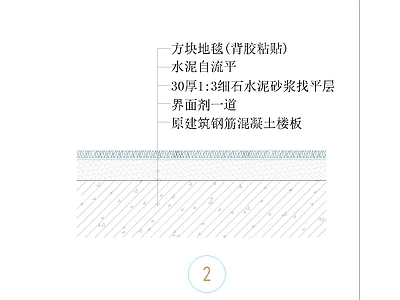 地毯节点 地毯地面 施工图