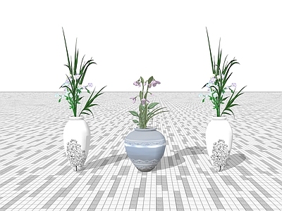 现代花瓶 陶瓷花瓶 青花瓷花瓶 花瓶摆件