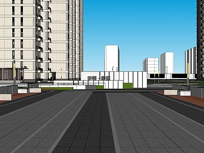 现代轻奢小区建筑 景观住宅建筑 小区景观