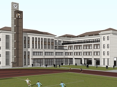 现代学校建筑 学校实验楼 学校教学楼 学校科研楼