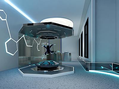现代极简博物馆 现代科技展厅 大疆无人机 VR体验装置 多媒体互动装置 文化展厅