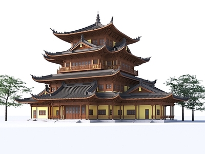 新中式中式古建筑 阁 中式阁 古建阁