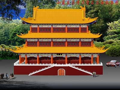 寺庙 法堂 三层大殿 藏经阁 念佛堂 施工图