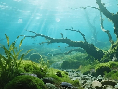 现代鱼缸 现代生态鱼缸背景