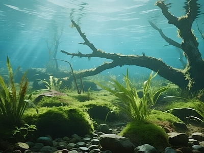 现代鱼缸 现代生态鱼缸背景