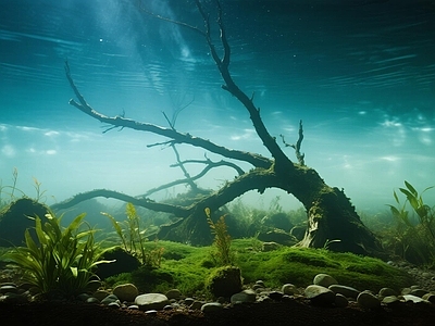 现代鱼缸 现代生态鱼缸背景