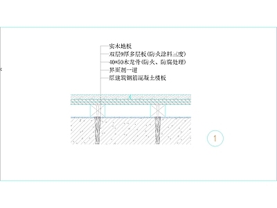 木地板 木地板剖面节点图 施工图