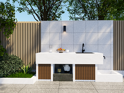 洗手台 户外洗手台 庭院洗手池 花园操作台洗手池 庭院拖把池洗手池